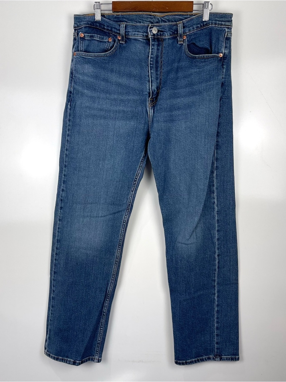 Levi’s 505 Men’s Regular Fit Straight Leg Jeans Blue Size 38x32 Classic Denim